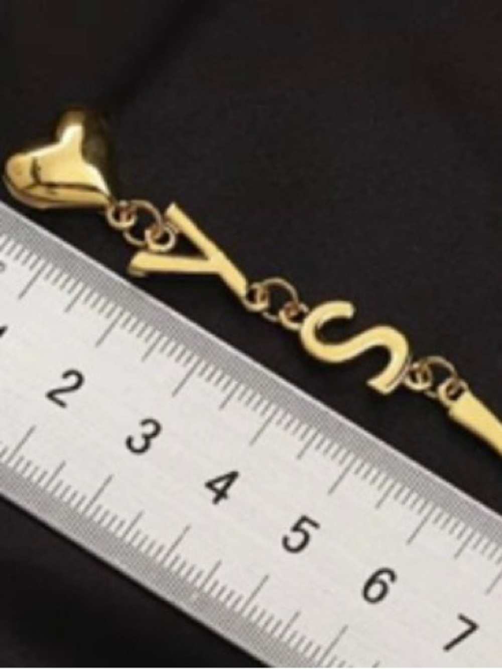 Gold Letter 'Y S' Bracelet Charm Necklace - Women's Jewelry